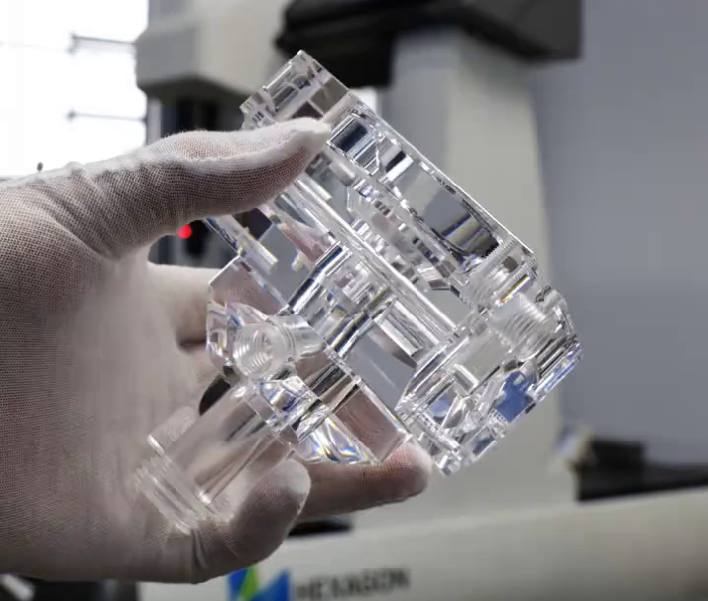 Custom CNC Machined PMMA Multi-channel Microfluidic Chip