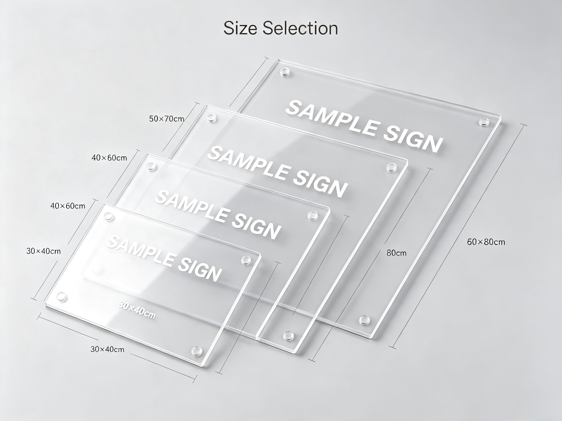 Acrylic Business Sign — detail
