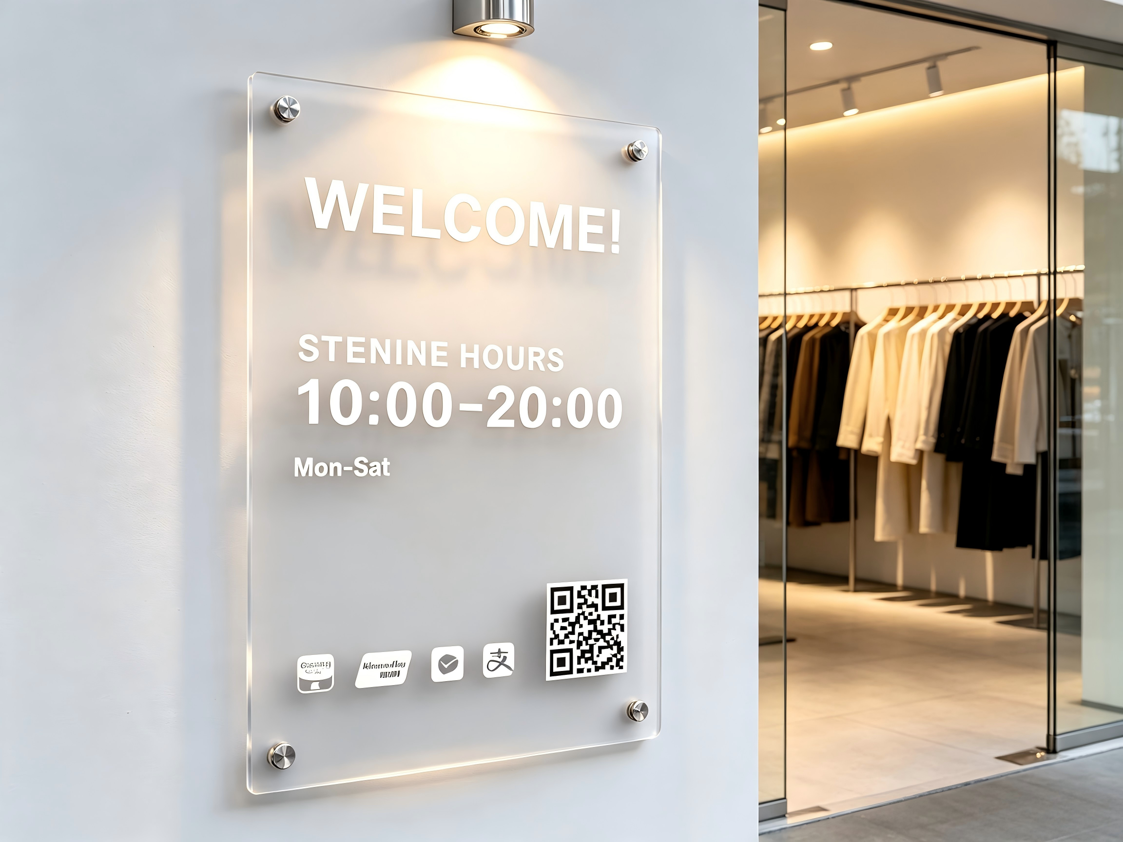 Acrylic Business Sign — application