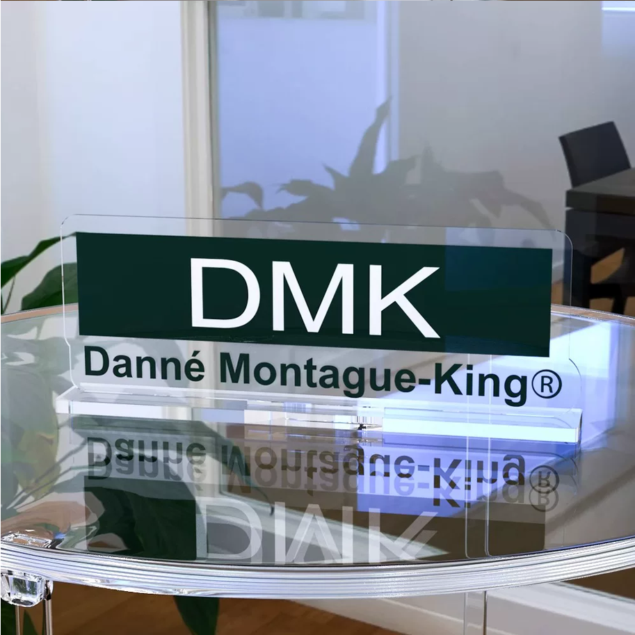 Branded Desktop Sign — detail